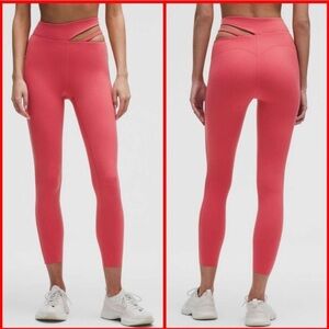 New with tags Lululemon Cut-Out Waist HR Train Tight 25" Desert Red